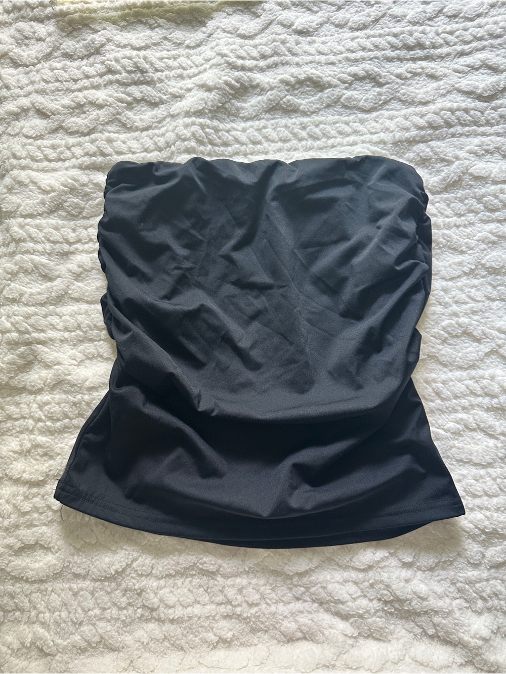 Black Strapless Top